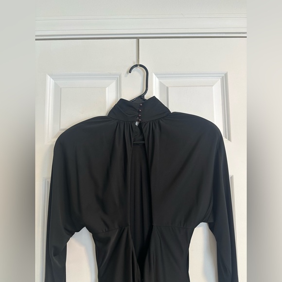 Vintage Casadei Neiman Marcus Beaded Open Back Black Dress size M - Picture 11 of 16